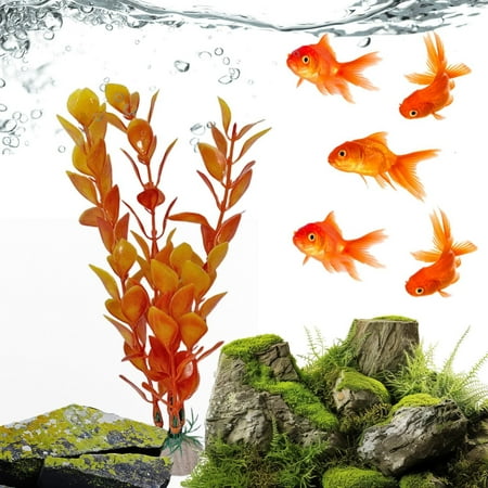 Artificial Aquarium Plants &ndash; 7.78 Inch Plastic Fish Tank D&eacute;cor &ndash; Low Maintenance Aquarium Decoration &ndash; Adds Color to Your Tank Perfect for Home & Aquarium Use C