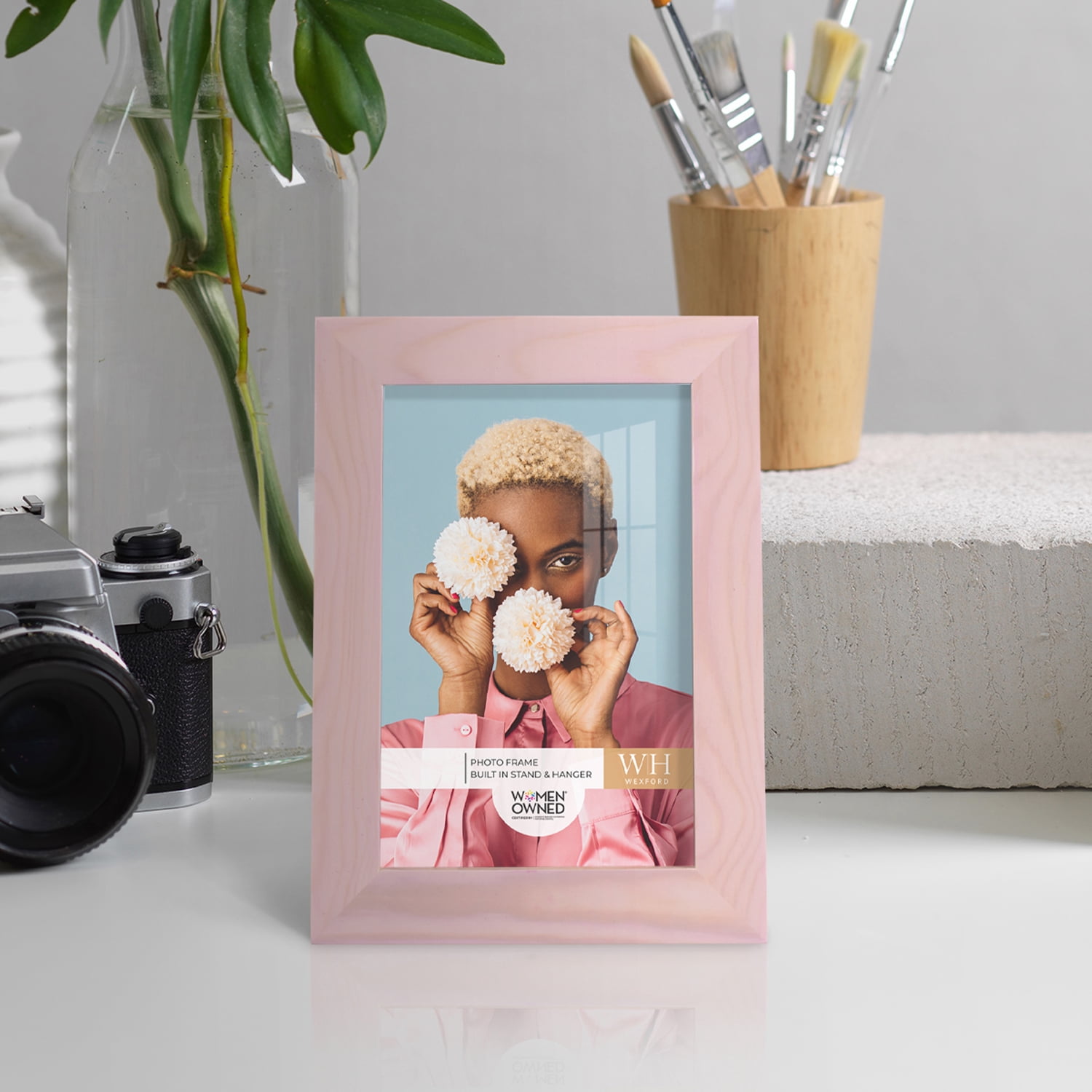 Woodgrain 4 in. x 6 in. Sunset Pink Picture Frame (Set of 2)