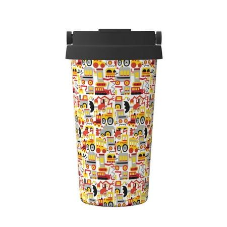 

Pofeuu Excavator (2) Print Coffee Mug Iced Coffee Tumbler Cup Double Wall Vacuum Leak-Proof Thermos Mug CoffeeThermos Travel Mug