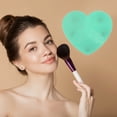 thumbnail image 5 of Unique Bargains 1 Pc Heart-shaped Makeup Sponge Brush Cleaner Green, 5 of 5