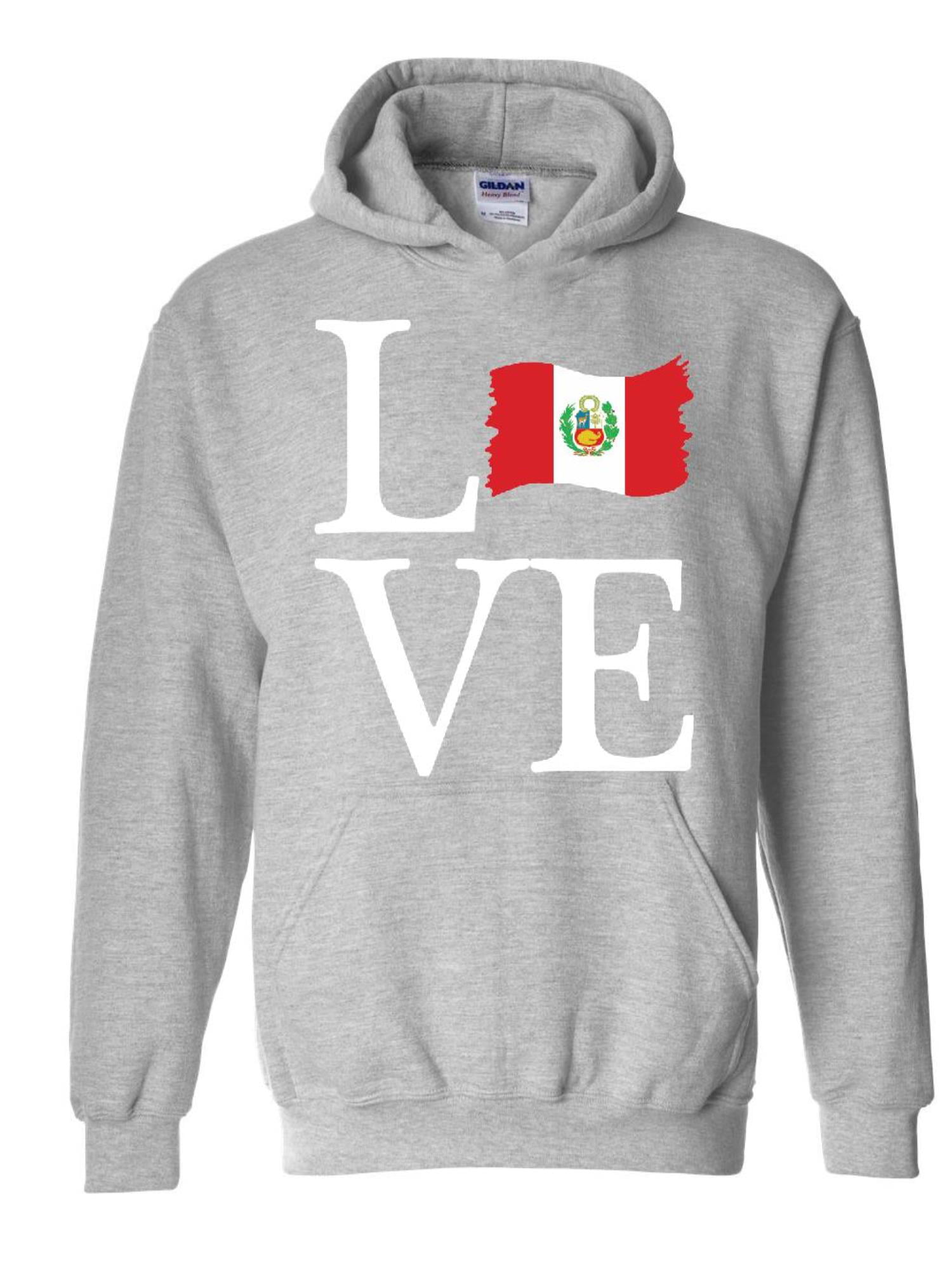 Normal is Boring - Unisex Peru Flag Hoodie Sweatshirt - Walmart.com ...