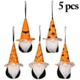 thumbnail image 2 of Halloween Hanging Gnome Handmade 5PCS Swedish Gnome Holiday Tree Gnome Decor, 2 of 10