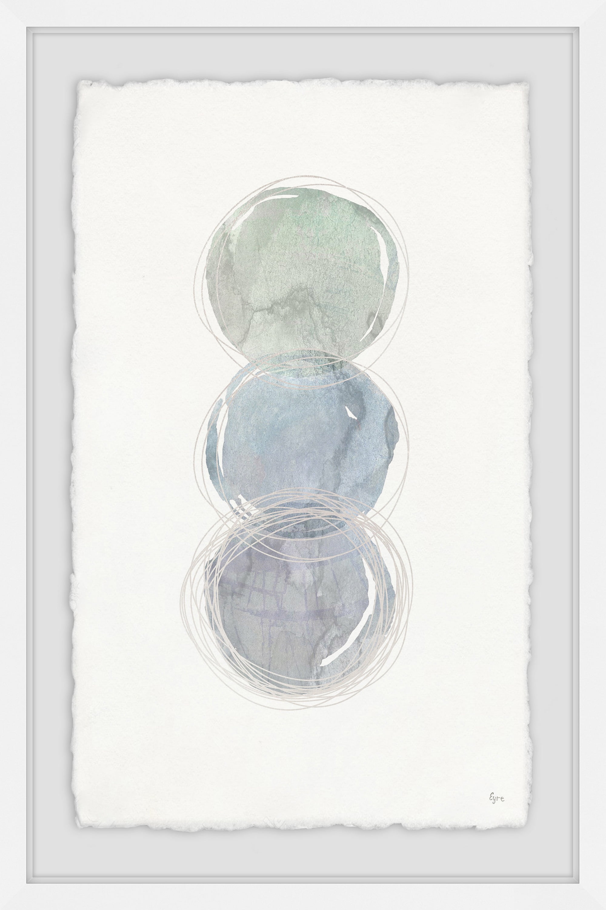 Triple Bubbles Framed Painting Print