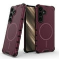 thumbnail image 1 of Funda para Samsung Galaxy S24+ 5G [Compatible con Airbag MagSafe] de Grado Militar Funda Protectora Anticaída de Color Sólido para Teléfono, Rojo Vino, para Galaxy S24+(5G), 1 of 8