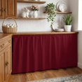thumbnail image 3 of Pure Red Wine Cabinet Curtain 32"Wx55"L, Dustproof Pantry Door Curtain with Self Adhesive Tape, Simple Solid Color Tall Storage Cover Privacy Drape for Bathroom Kitchen Laundry Room, 3 of 9