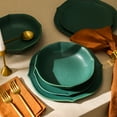 thumbnail image 6 of Stone Lain Baskerville 12-Piece Dinnerware Set Stoneware, Green, 6 of 6