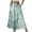 Mint Green, variant on Maxi Skirts For Women Summer High Waist A-Line Skirts Vintage Floral Print Tiered Flowy Long Skirt With Side Pockets Summer Casual Beach & Vacation Wear Mint Green 2XL