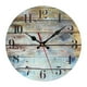 thumbnail image 1 of Reloj de pared redondo de madera, reloj de cuarzo silencioso sin tictac, decorativo de madera Multicolor, 1 of 8