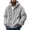 Gray-1, variant on Mens Fuzzy Sherpa Jacket Fleece Long Sleeve Zip Up Coat Thermal Plush Winter Cozy Outwear Warm Coats Outdoor Fashion