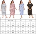 thumbnail image 2 of Women Plus Size Nightgown,Silk-like Lace Short Sleeve Ploral Loose Sleepwear, 2 of 7