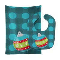 Christmas Ornament Baby Bib & Burp Cloth