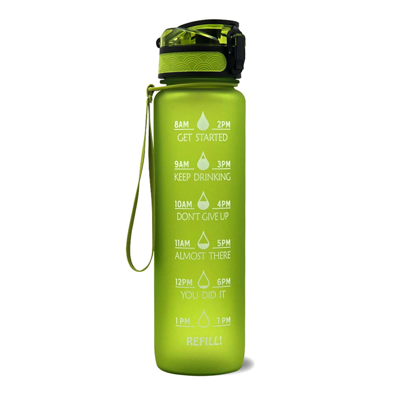Lixada Sports Water Bottle with Time Marker BPA Free Leak