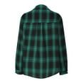 thumbnail image 5 of UVEASISHA Womens Button Down Plaid Shirt Dressy Casual Long Sleeve Collared Shacket Jackets Fall Lightweight Trendy Office Work Shirts with Pocket Spring Sales,Green,L, 5 of 6