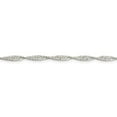 thumbnail image 2 of White Sterling Silver chain Singapore 20 in 3 mm 3.00mm, 2 of 5