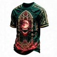 thumbnail image 2 of Hsovts Men's Halloween Printed T-Shirt Spider Web Graphic Tee Short Sleeve Crew Neck Lightweight Breathable Casual Spooky Season Fall Top Black XL, 2 of 4