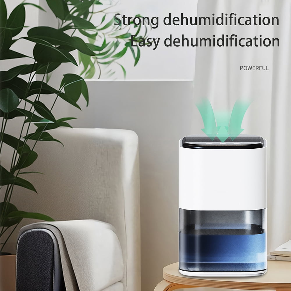 Dehumidifier for Home, 67.6 oz Water Tank, Portable Dehumidifier Quite Operation Auto Shut-Off Colorful LED Light for Room Bedroom, White