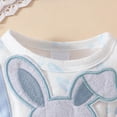 thumbnail image 5 of Kaprioy My First Easter Baby Girl Outfit Girls Clothes Newborn Baby Girl Easter Outfit Short Sleeve Bunny Embroidery Suspender Romper Dress Headband, 5 of 8