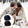 thumbnail image 3 of Loritta 2 Pacs Winter Earmuffs for Women, Warmer Fleece Classic Accessory Gift Outdoor Black and Navy, 3 of 6