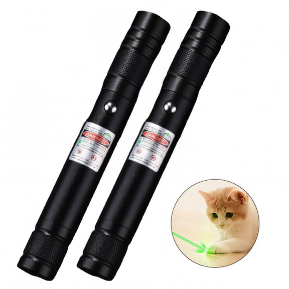 BESTSKY 2Pcs Cat Laser Pointer Toy,Sturdy Construction Laser Pointer Cat Toy,Drop-Resistant and Safe Laser Light,Green