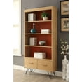 thumbnail image 2 of Linon Perry Bookcase with 2 Drawers and 4 Shelves, Brown, 2 of 3