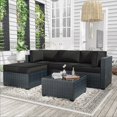 thumbnail image 7 of Snubbull 9 Pcs Outdoor Patio Cushion Covers with 4 Size, Waterproof & Zippered, Black, 7 of 7