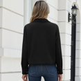 thumbnail image 5 of Dweltoz Womens Cropped Corduroy Jacket Button Down Long Sleeve Coats Lightweight Casual Fall Winter Outwear,Black S, 5 of 5