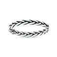 thumbnail image 2 of Braided Dainty Criss Cross Celtic Trending Oxidized Ring Band 925 Sterling Silver Size 9, 2 of 5