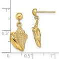 thumbnail image 2 of FJC Finejewelers 14k Yellow Gold Conch Shell Dangle Earrings, 2 of 5
