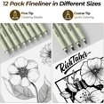 thumbnail image 4 of Nicpro 58 PCS Art Drawing Supplies Kit in Leather Case, Art Mechanical Pencil Set with 6 Metal Drafting Pencil 0.5 & 0.7 & 0.9 & 2mm, 12 Micron Pen, Sketch Book, 30 Tube Lead Refills for Sketching, 4 of 9