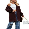 thumbnail image 2 of Automne Couleur Unie Manches Longues Pull en Maille avant, 2 of 4