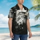 thumbnail image 3 of Balery Ink Style Bald Eagle Camisas hawaianas de manga corta para hombre, camisas playeras de corte holgado, camisas de vacaciones con botones,X-Large, 3 of 7