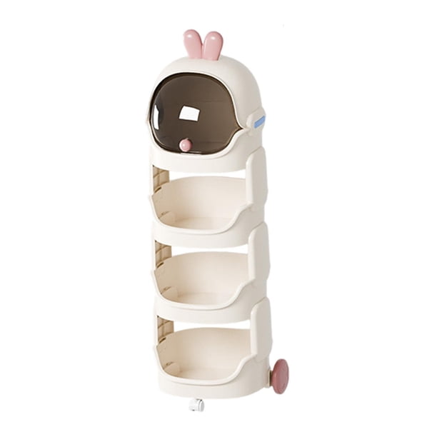 Carrito de almacenamiento, carrito rodante, cesta multiusos para frutas y verduras, estantería móvil 4 niveles