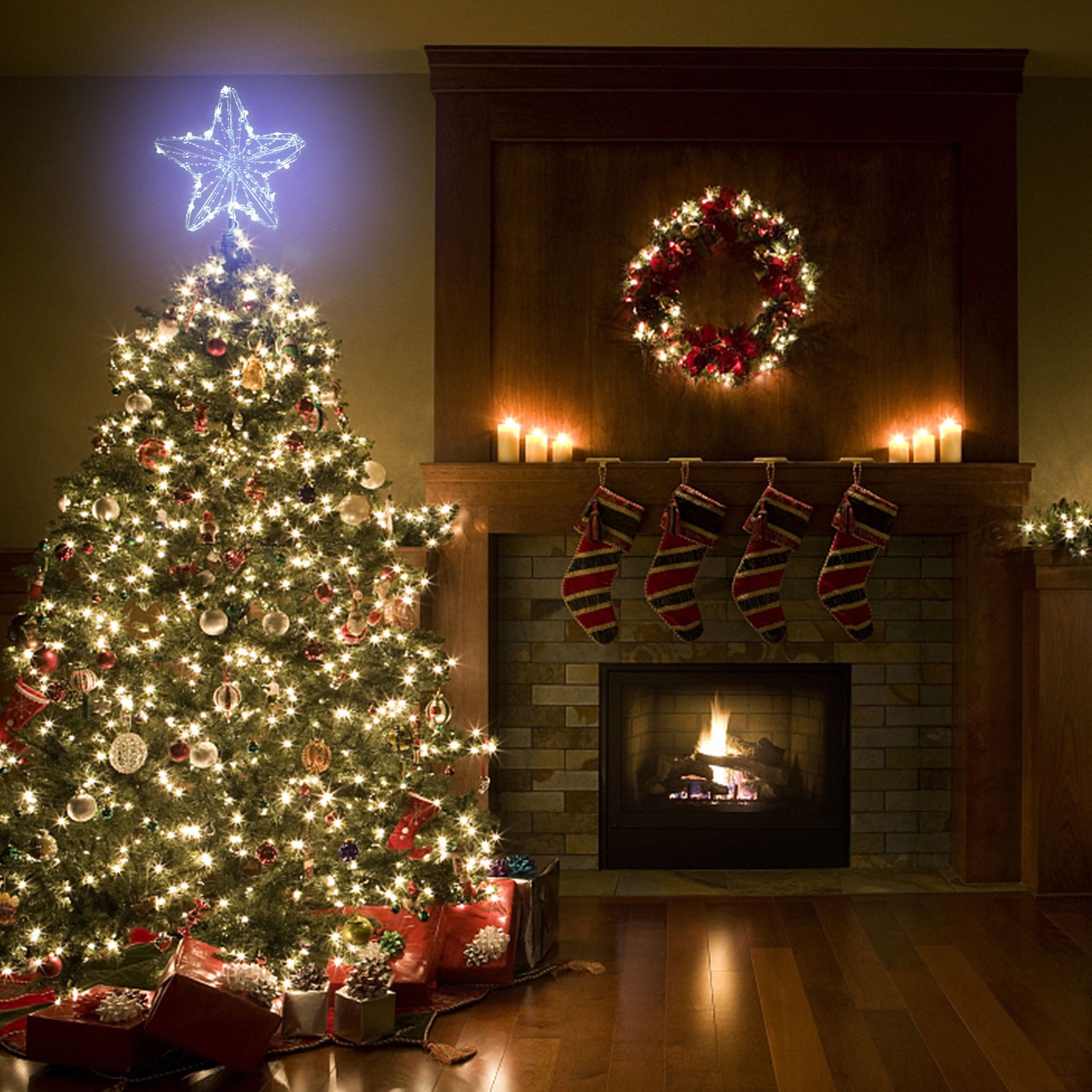 Kokovifyves Christmas Decorations Clearance Christmas Tree Top Star