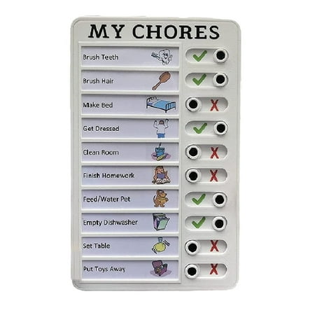 

My Chores Checklist Memo Plastic Board Detachable and Reusable Creative Memo Checklist for Check Items and Form