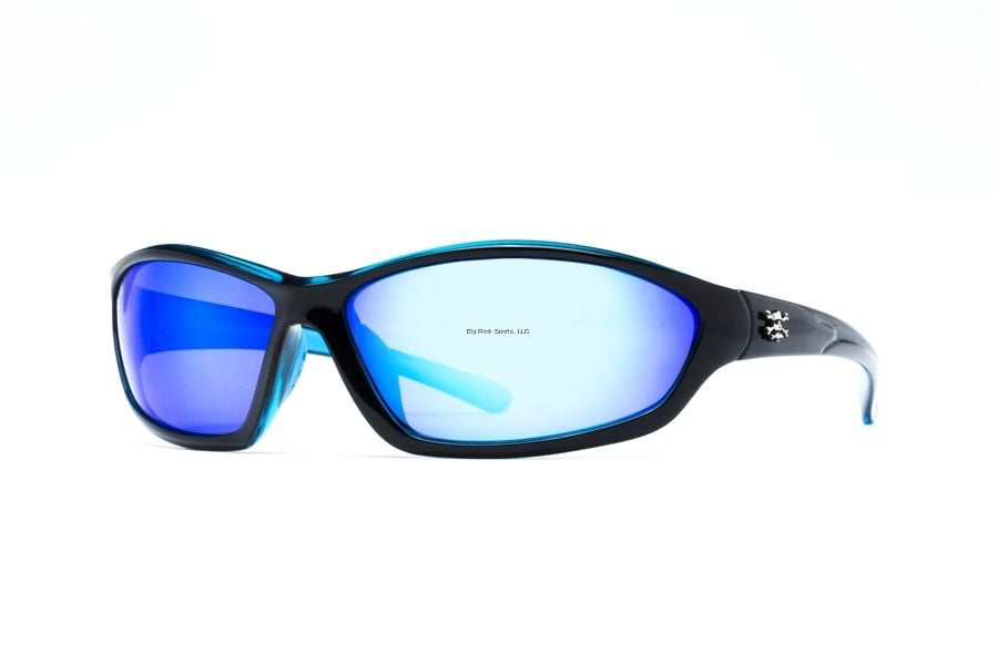 Calcutta FS1BM First Strike Sunglasses Shiny Black Frame Blue 