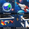 thumbnail image 4 of CUBIMANA Planet Building Block Set, Rotatable Earth Exploration Educational Toys for Kids Aged 6+, 4 of 9
