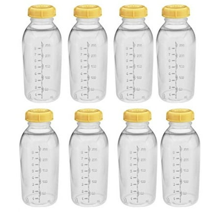 Medela Breastmilk Collection Storage Feeding Bottle with Lids - 16 Pack (16 Bottles and 16 Lids) [8oz /