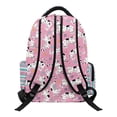 thumbnail image 2 of Pzuqiu Pink Stripe Cat Schoolbag for Girls 17 Inch Lightweight Breathable School Bag for Kids Padded Straps Front Zipper Pocket 10-12 Years Old Primary,Middle High School, 2 of 7