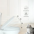 thumbnail image 3 of R&T Elongated Toilet Seat with Built in Potty Training Seat, Slow Close Oval Toddler Seat B1045, 3 of 9