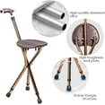 thumbnail image 4 of LHONE Folding Cane Seat Walking Stick,Medical Lightweight Three Leg Cane Seat Walking Stick with Light,Portable Adjustable Anti-Skid Folding Walking Cane with Seat,Massage Seat Board & Handle,330 lbs, 4 of 18