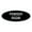 Black/Silver, variant on Oval Powder Room Sign (Walnut) - Small 2x5"
