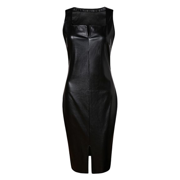 FOMIYES Black Sleeveless V Neck Dress Durable Fabric Portable Party and Picnic Outfit