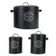 thumbnail image 1 of 3 Paquetes De Latas De Almacenamiento De Vegetales Cebolla De Acero A Ajo Frascos De Papa Juego De Botes De Cocina Con Tapa Para Encimera, 1 of 7