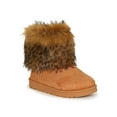 thumbnail image 1 of Mata Round Toe Fluffy Faux Fur Cuff Bootie 20434, 1 of 6