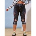 thumbnail image 2 of Talla grande 3D Skull bandera americana Imprimir Capri Leggings Rosegal Leggings de talla grande, 2 of 5
