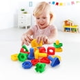 thumbnail image 6 of LotFancy Jumbo Nuts and Bolts Toys, Shapes and Colors Matching Toys with Storage Box for Toddlers, 6 of 8