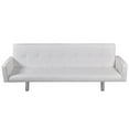 thumbnail image 5 of vidaXL Sofa Bed Sleeper Sectional Sofa Bed with Armrest Artificial Leather, 5 of 11