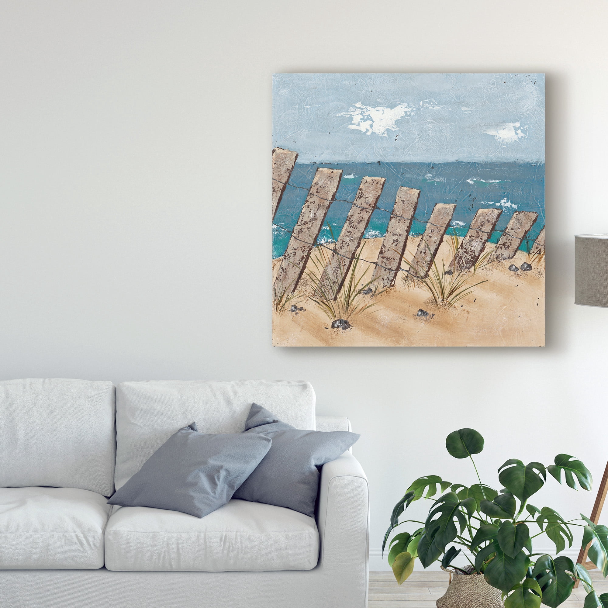 Trademark Fine Art 'Beach Scene Triptych II' Canvas Art by Jade Reynolds