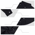 thumbnail image 3 of Ohufall Sets for Men Turndown Collar Button Long Sleeve + Zipper Straight Solid Color Pants Set, 3 of 4