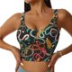 thumbnail image 1 of Fotbe Snake And Flower Sujetador Deportivo Largo sin Aros para Mujer con Almohadillas y Soporte Medio, Transpirable y Absorbente, Camiseta Tipo Chaleco o Tank Top-Large, 1 of 8